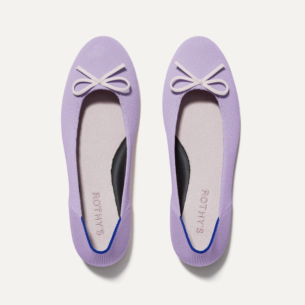 NWT Rothy's The Ballet Flat Bellflower Lilac / Lavender / Purple Size 7.5